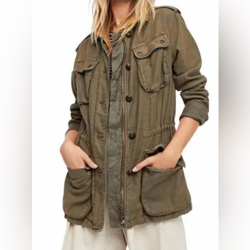 Free People "Not Your Brother's" military surplus utility jacket